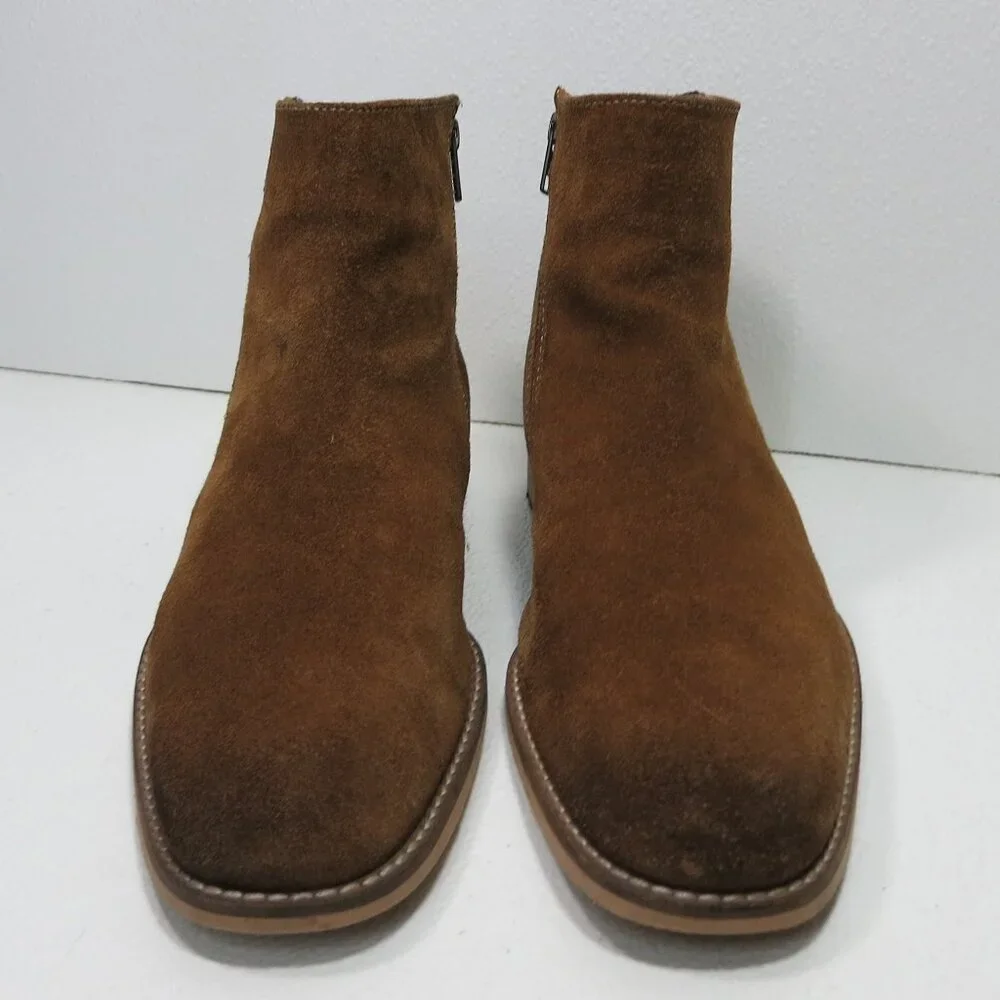 Steve Maden Lancer Suede Leather Dual Zippered Boots Men's Footwear Sz 10.5 D